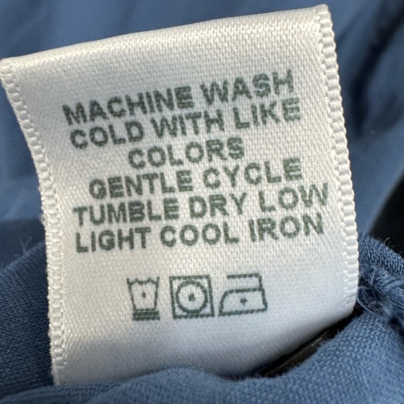 Xirena Size Large Blue Woven Cotton Collared Button Front Blaine Top - Picture 8 of 9